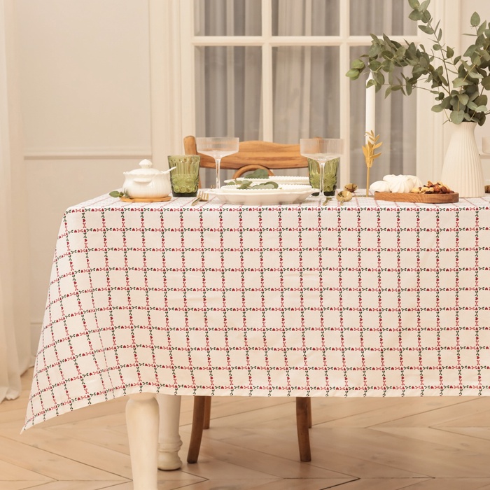 Скатерть «Этель» Flower Cage, 149×220 см, 100% хлопок, рогожка 186 г/м² - Фото 1