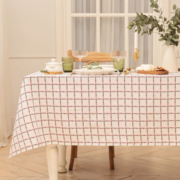 Скатерть «Этель» Flower Cage, 149×250 см, 100% хлопок, рогожка 186 г/м² - Фото 1