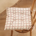 Подушка на стул «Этель» Flower Cage, 40×40 см, белая - Фото 4