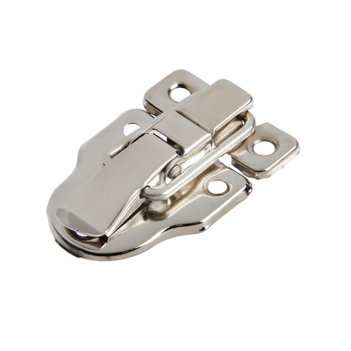 Замок-защелка на ящик ZM01, 5.5×4 см, железный, цвет никель, 4 шт.