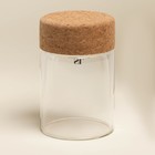 Стакан SL Home «Алькорноке», 300 мл, 8×12 см, с двойными стенками, на пробковой подставке, стекло, прозрачный - Фото 3