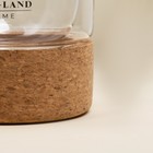 Стакан SL Home «Алькорноке», 300 мл, 8×12 см, с двойными стенками, на пробковой подставке, стекло, прозрачный - Фото 6