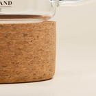 Заварочный чайник SL Home «Алькорноке», 600 мл, 17×10×15 см, на пробковой подставке, стекло, прозрачный - Фото 6