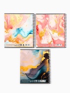 Тетрадь в клетку, 48 л., А5, на спирали, блок №1 «Мрамор с золотой текстурой» МИКС - Фото 4