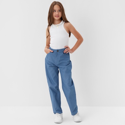 Джинсы для девочки MINAKU: Jeans collection, синие, рост 122 см