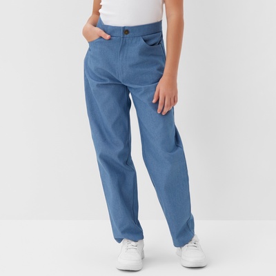 Джинсы для девочки MINAKU: Jeans collection, синие, рост 140 см