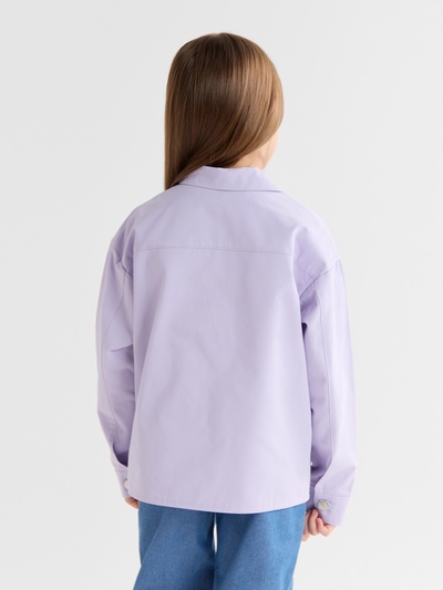 Рубашка для девочки MINAKU: Jeans collection, лавандовая, рост 122 см