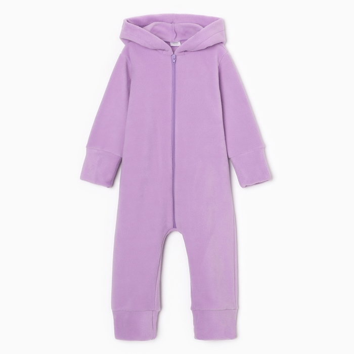 Комбинезон флисовый детский MINAKU: Fleece Soft, сиреневый, рост 98 см