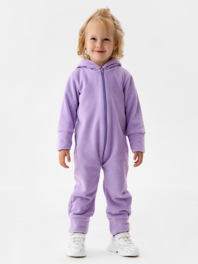 Комбинезон флисовый детский MINAKU: Fleece Soft, сиреневый, рост 122 см