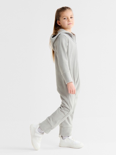 Комбинезон флисовый детский MINAKU: Fleece Soft, серый, рост 92-98 см