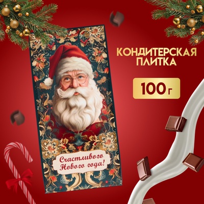 Кондитерская плитка новогодняя «Зимняя сказка», 100 г