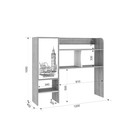 Надстройка компьютерного стола «Лайт - 1», 1200×400×1050 мм, цвет дуб сонома/белый - Фото 2