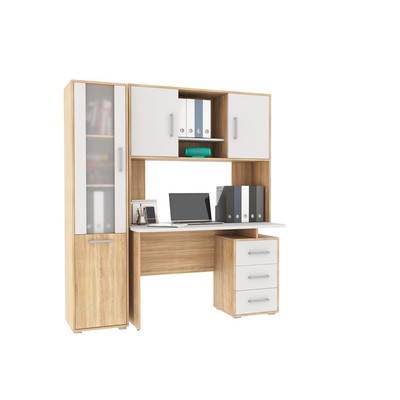 Стол компьютерный Лайт-2, 1200 х 600 х 750, дуб сонома/белый