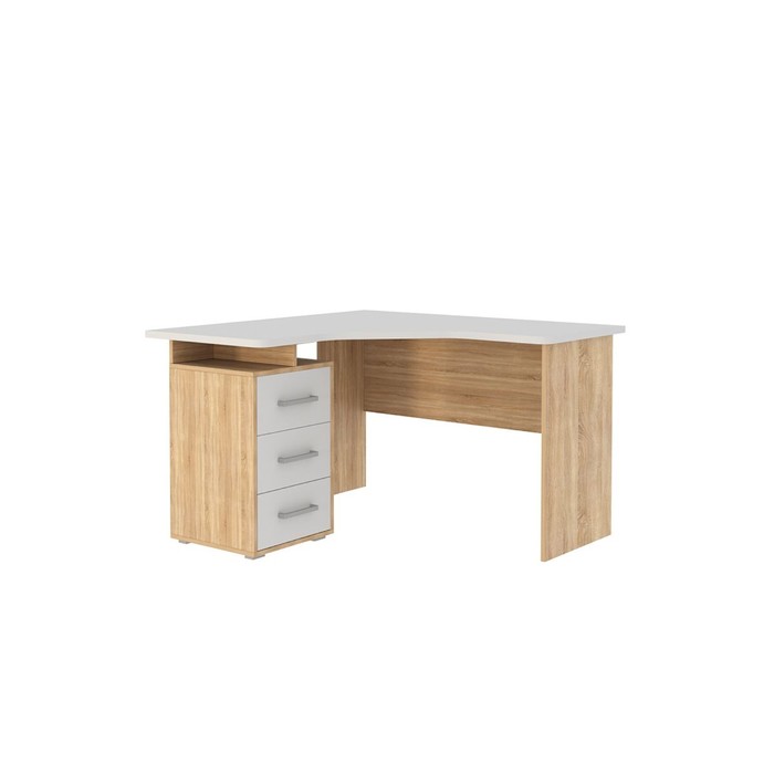 Стол компьютерный угловой «Лайт – 2», 1200×1200×750 мм, цвет дуб сонома/белый - Фото 1