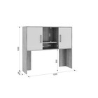 Надстройка компьютерного стола «Лайт - 2», 1200×300×1050 мм, цвет дуб сонома/белый - Фото 2