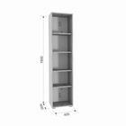 Стеллаж «Лайт – 2», 400×400×1800 мм, цвет дуб сонома/белый - Фото 2