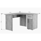 Стол компьютерный «Лайт К1», 1600×1200×1800 мм, цвет дуб сонома/белый - Фото 2