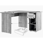 Стол компьютерный «Лайт К1», 1600×1200×1800 мм, цвет дуб сонома/белый - Фото 3