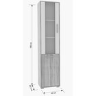 Стол компьютерный «Лайт К3», 1600×600×1800 мм, цвет дуб сонома/белый - Фото 2