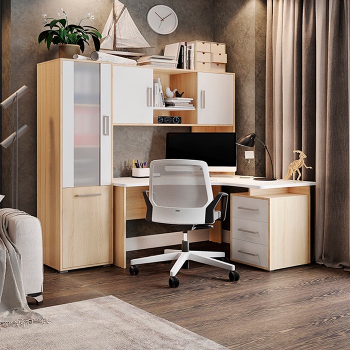 Стол компьютерный «Лайт К4», 1600×1200×1800 мм, цвет дуб сонома/белый - Фото 1