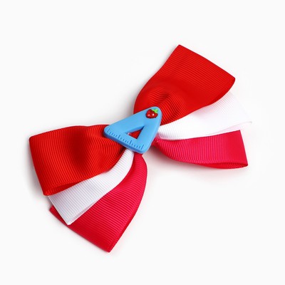 Бант для волос на заколке школьный, 12 см, Принцессы