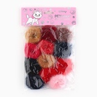 Резинка для волос, набор, «Пушистые», 12 штук, 2 см, Коты аристократы - Фото 3