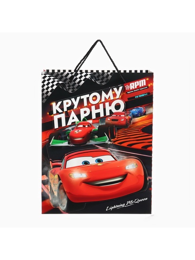 Пакет подарочный вертикальный с 3D «Крутому парню», 31×40×11.5 см