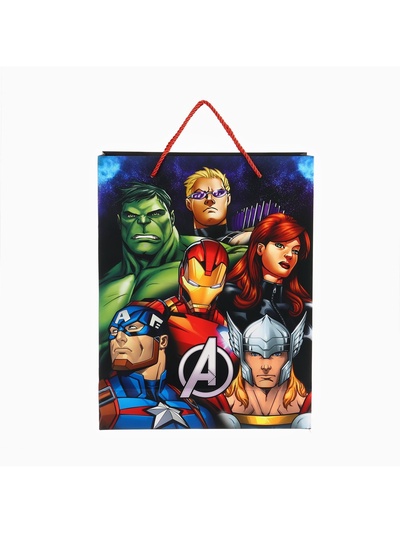 Пакет подарочный 3Д 40х31х11.5 см, Мстители