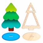 Роспись по дереву на новый год. Игровой набор для детей «Нарядные елочки», набор для творчества - Фото 10