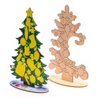 Роспись по дереву на новый год. Игровой набор для детей «Нарядные елочки», набор для творчества - Фото 12