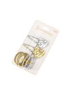 Набор для волос Выбражулька «Беатрис», 10 резинок 3 см, 2 заколки 5.5 см, сердце, серебро золото - Фото 4