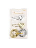 Набор для волос Выбражулька «Беатрис», 10 резинок 3 см, 2 заколки 5.5 см, сердце, серебро золото - Фото 7