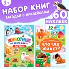 Набор книг с наклейками-загадками, 2 шт., 60 наклеек, 3+ 10455258 - фото 13306917