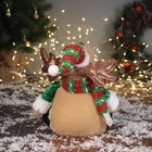 Игрушка мягкая «Олень в полосатом колпаке» сидит, 44×19 см - Фото 3