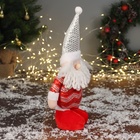 Игрушка мягкая «Дед Мороз в блестящем костюме» 35×16 см, красно-белый - Фото 2