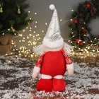 Игрушка мягкая «Дед Мороз в блестящем костюме» 35×16 см, красно-белый - Фото 3