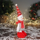 Игрушка мягкая «Снеговик в блестящем костюме» 36×17 см, красно-белый - Фото 2