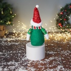 Игрушка мягкая «Снеговик в сияющем костюме с длинными ножками» 42×19 см, красно-зелёный - Фото 3