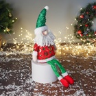 Игрушка мягкая «Дед Мороз в сияющем костюме с длинными ножками» 42×19 см, красно-зелёный - Фото 2