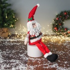 Игрушка мягкая «Дед Мороз с ремешком, длинные ножки» 58×20 см, красный - Фото 2