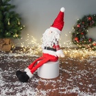 Игрушка мягкая «Дед Мороз с ремешком, длинные ножки» 58×20 см, красный - Фото 4