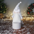 Игрушка мягкая «Дед Мороз в костюмчике с пайетками» 49×17 см, серебристо-белый - Фото 3