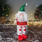 Игрушка мягкая «Дед Мороз в сияющем костюме с пуговками» 47×19 см, красно-зелёный - Фото 1