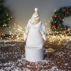 Мягкая игрушка «Дед Мороз в костюме с цветочками и в колпаке» 48×19 см, золотисто-белый - Фото 3