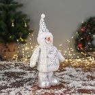 Мягкая игрушка «Снеговик блеск» (59×21 см выдвинутые ножки) 40×21 см, серебристо-белый - Фото 2