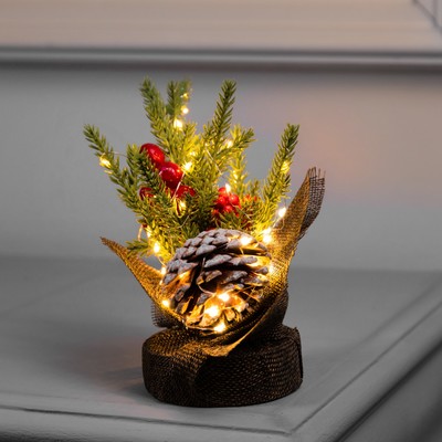 Фигура светодиодная «Зимняя рябина» 19×13×13 см, 10 LED, батарейки AG13×3 (в комплекте), свечение тёплое белое