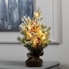 Фигура светодиодная «Зимняя хвоя» 35×27×27 см, 20 LED, батарейки AG13×3 (в комплекте), свечение тёплое белое - Фото 1