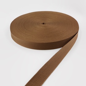 Стропа ременная, 25 мм, 50±1 м, плотность 7.5 г/м, коричневая №29-1