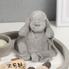 Японский сад камней настольный «Дзен. Хотей ничего не слышу», со свечой, набор аксессуаров, d=16.5 см - Фото 2
