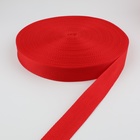 Стропа ременная, 30 мм, 50±1 м, плотность 12.5 г/м, красная №35 - Фото 2